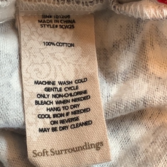 NEW Soft Surroundings 2 pc 100% Cotton flannel pajamas gray/white/red Womens 2X - Picture 13 of 13
